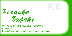 piroska bujaki business card