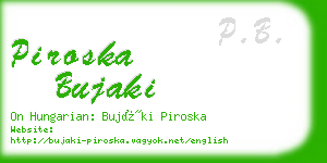 piroska bujaki business card